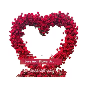 Arco de corazón de hierro forjado creativo, accesorios de boda, nuevos adornos para diseño de escenario, estante de fondo curvo, decoraciones de boda - Product Image 1