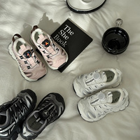 Baskets pour filles et garçons, Nouvelle collection Printemps 2025, Chaussures décontractées pour enfants à boucle rotative mi-mollet, légères, respirantes, antidérapantes et robustes