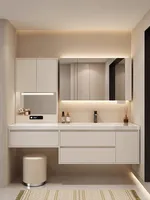 Salle de bain, lavabo, coiffeuse, armoire de salle de bain, rangement multi-niveaux