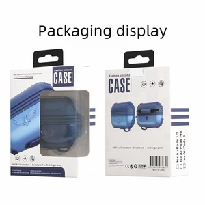 Vente en gros d'usine pour AirPod Series Housse de protection pour écouteurs Silicone antichoc deux-en-un de luxe + PC avec logo personnalisable - Product Image 6