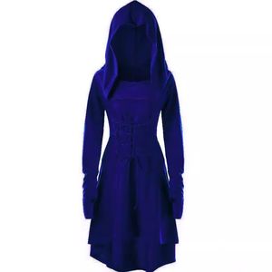 Halloween Gotische Renaissance Middeleeuwse Jurk Party Cosplay Prinses Victoriaanse <span class=keywords><strong>TV</strong></span> Film Lange Mouwen Capuchon Mantel Polyester Dames - Product Image 4