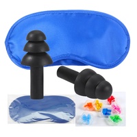 SK1006A masque de sommeil soie clignotants ombre à paupières avec réduction du bruit bouchons d'oreilles bouchons d'oreille Kit de couchage ensemble Portable pour voyager