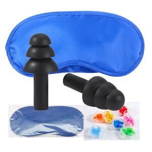 SK1006A قناع النوم الحريري المظلل العين مع تقليل الضوضاء سدادات الأذن سدادات الأذن مجموعة النوم المحمولة للسفر - Product Image 6