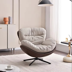 Ghế xoay đơn sang trọng phong cách Bắc Âu, chất liệu vỏ trứng, dùng cho nhà hàng, phòng ngủ, khách sạn, phòng khách, thư giãn - Product Image 1
