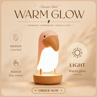 USB charge Toucan veilleuse lampe de Table créative Portable Animal lampe de bureau sans fil caractéristique pour chambre d'enfants décor à la maison