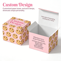 Boîte à biscuits personnalisée avec logo imprimé, emballage de boulangerie avec boîte en papier pour biscuits