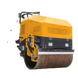 Compacteur routier à double tambour vibrant de 1,5 tonne avec pompe hydraulique et moteur, durable pour la construction - Product Image 1