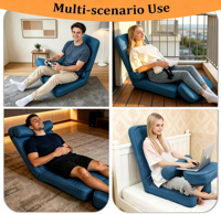Coussin de sol en mousse à mémoire de forme en polyester tricoté, dossier ergonomique, oreiller de lecture, pour siège, lit, canapé, chaise, lavable, logo personnalisé, OEM