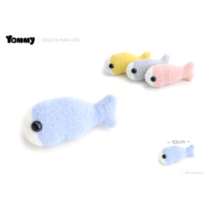 Jouet pour chat Yommy, poisson en peluche doux de 10 cm, jouet interactif pour animaux de compagnie - Product Image 1