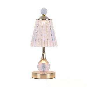 Lámpara de Mesa Moderna de Cristal con Pantalla de Cúpula, Luz LED E27 Blanca Cálida para Dormitorio, Iluminación Decorativa - Product Image 3