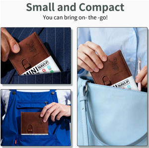 Carnet de notes personnalisé de format poche 8,7x13,7 cm avec couverture en cuir, bloc-notes avec papier inséré, carnet portable en PU avec porte-stylo sur la couverture - Product Image 3