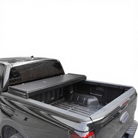SEMRISE Ford Ranger Pickup Truck – Couvre-benne rigide rétractable en alliage d'aluminium, étanche, à trois volets, avec verrouillage par mot de passe, garantie 12 mois