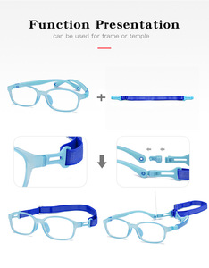 Venta caliente de alta calidad Ce gafas de luz óptica Marco de gafas niños niñas gel de sílice y Marco de gafas TR - Product Image 4