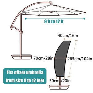 210D Polyester PVC Enduit Étanche À La Poussière Uv Habité Patio <span class=keywords><strong>Parasol</strong></span> Couvre <span class=keywords><strong>Parasol</strong></span> Couvre - Product Image 3