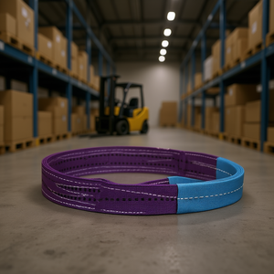 Eslingas Planas Fervi de Poliéster de Color, 2 m de Longitud, Resistentes, para Uso en Logística y Almacenes - Product Image 3