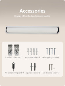 <span class=keywords><strong>Kit</strong></span> de stores roulants verticaux électriques minimalistes modernes Tissu Fenêtres françaises Télécommande Confidentialité Lamelles en aluminium Store - Product Image 6