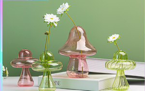 China Factory Direct Großhandel Pilzform Glasvase <span class=keywords><strong>Terrarium</strong></span> - Product Image 4