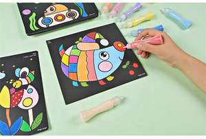 Juguetes de dibujo de pintura de arena de colores, DIY, Manual, 12/18/24 colores, pintura de arena, aprendizaje, juguetes de pintura - Product Image 6