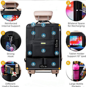 Organizer per auto con sedile posteriore, protezioni per sedili posteriori con supporto per <span class=keywords><strong>Tablet</strong></span> Touch Screen, Organizer per sedile posteriore per auto per bambini - Product Image 3