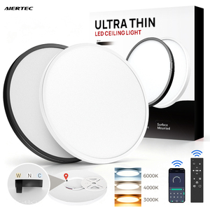 Plafonnier LED Moderne Intelligent Ultra Fin Rond à Montage en Surface avec Interrupteur DIP pour Chambre Salon Décoration Maison - Product Image 1