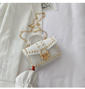 2025กระเป๋าถือพีวีซีใสลายริ้วเยลลี่โปร่งใสสีลูกกวาดสำหรับผู้หญิง - Product Image 5