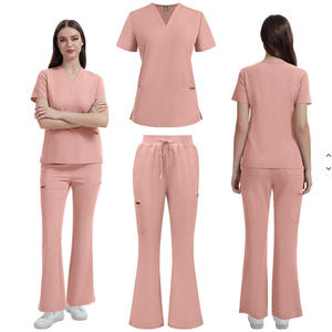 Ropa Deportiva Flare Scrubs para <span class=keywords><strong>Gimnasio</strong></span>, Alta Elasticidad, Opaca, para Actividades Deportivas Diarias, Conjunto Deportivo Premium para Mujer 42332 - Product Image 2