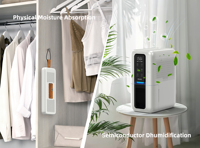 KC Corée du Sud Réutilisable Silencieux Tuya Toit Montage Électrique Armoire 360 Sac Suspendu 12v Réguler Vide Murale Déshumidificateur
