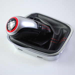 หัวเกียร์รถยนต์สำหรับ Volkswagen Polo 6r 6c ปี 2011 ขึ้นไป หนังสีแดง 5 6 สปีด หัวเกียร์แบบ Ergonomic - Product Image 3