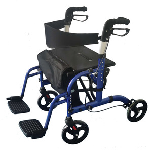 Aide à la marche multifonctionnelle, chariot de courses à quatre roues, pédales, siège pour personnes âgées, aide à la marche, rééducation - Product Image 4