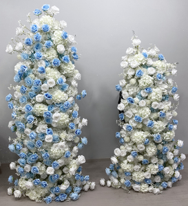 Arreglo Floral Artificial <span class=keywords><strong>Azul</strong></span> y Blanco para Decoración de Mesa de Boda, Cumpleaños, Pastel, Fondo de Arco - Product Image 6