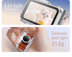 Câmera Digital Mini Portátil Retrô de Couro Estilo Colar para Meninas, Ideal para Fotos Diárias, Viagens e Presentes - Lançamento Quente - Product Image 5