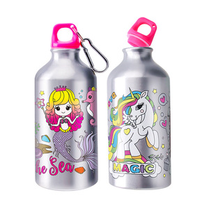 <span class=keywords><strong>Bouteille</strong></span> d'eau à colorier avec 5 marqueurs Arts and Crafts Kids Colour Your Own Activities Gifts For Girls - Product Image 1