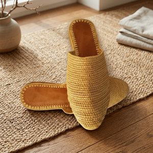 Handmade Raffia <b>Open</b> <b>Toe</b> Anti-Slippery Breathable Summer for Cotton Lining Women Girls - Product Image 3