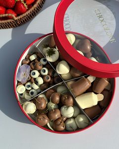 Cajas <span class=keywords><strong>de</strong></span> Cartón Redondas Personalizables para Alimentos, Caja con Ventana para Fresas Cubiertas <span class=keywords><strong>de</strong></span> <span class=keywords><strong>Chocolate</strong></span> - Product Image 3