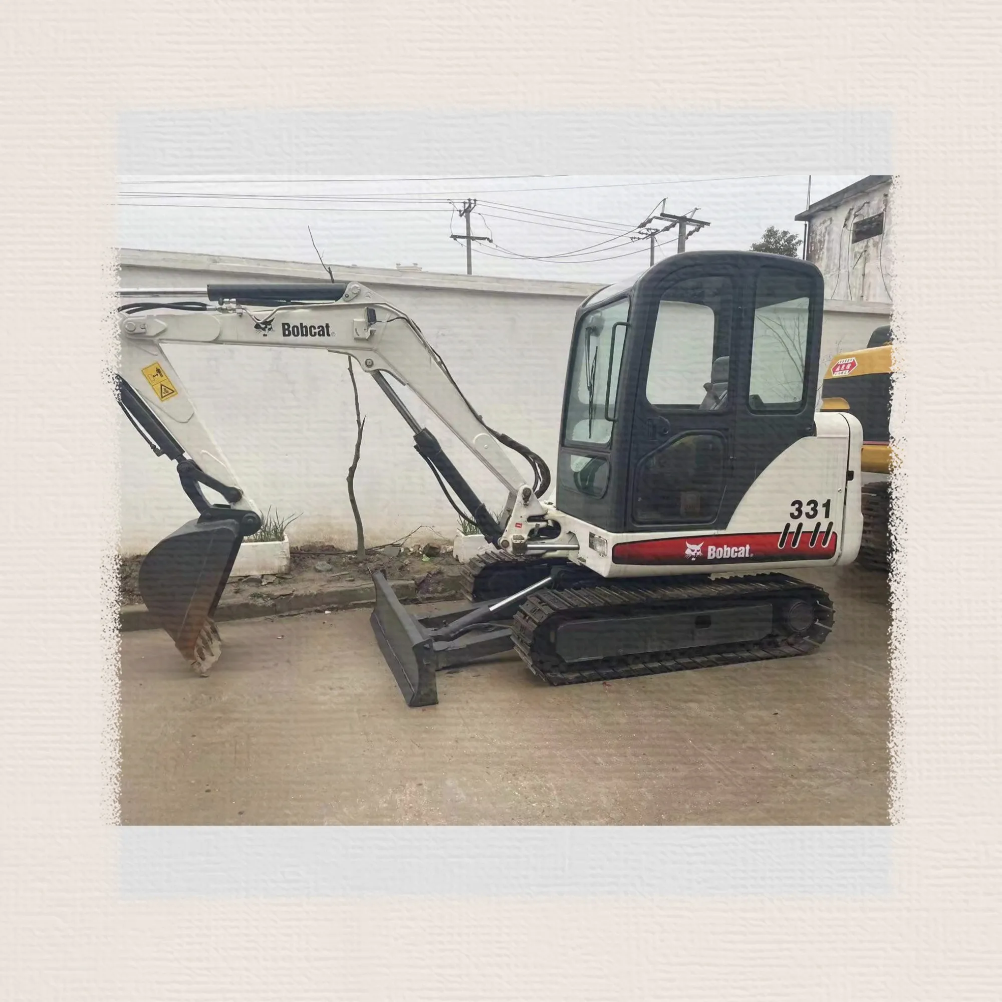 Mini Escavadeira Usada/Usado Bobcat 331 331G Pequena Escavadeira Com Polegar