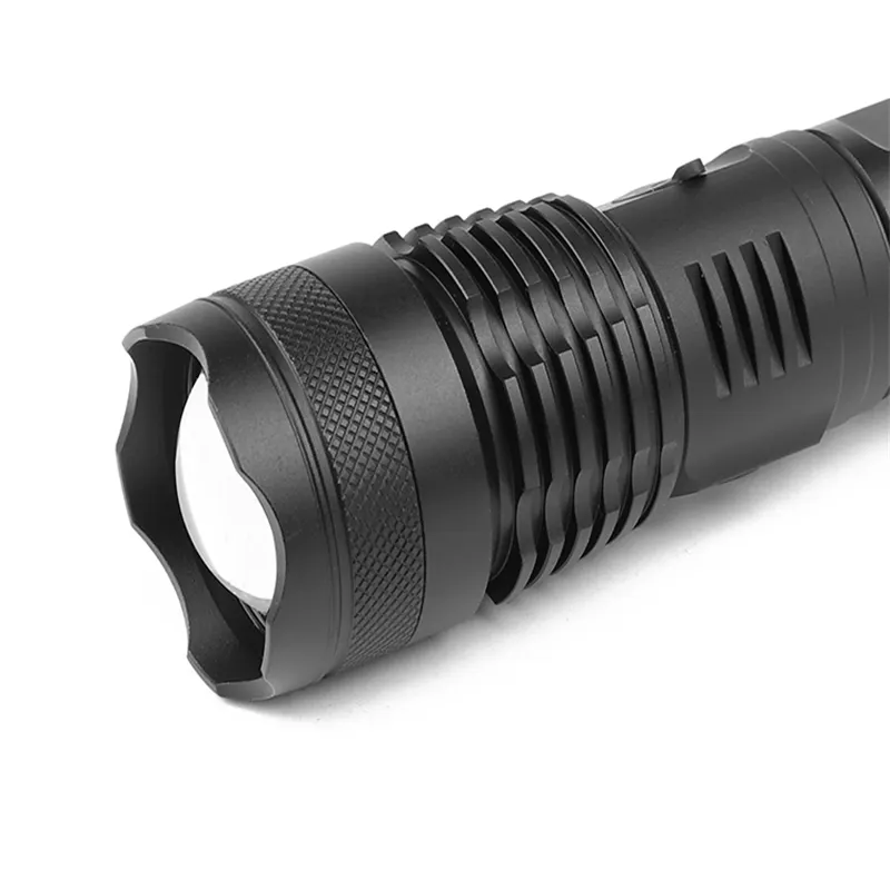Самый мощный уличный светодиодный фонарик, Ультраяркий тактический фонарь с зарядкой от USB и зумом для кемпинга и охоты