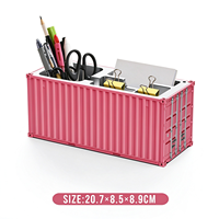 Stylo créatif de luxe en ABS, modèle de conteneur d'expédition, organisateur de bureau portable et élégant, cadeau d'entreprise