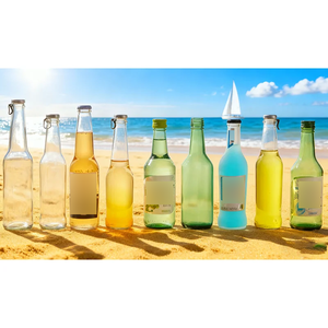 Botellas de vidrio Garrafas de Vidro para Cerveja & Bebidas Garrafa De Vidro Transparente 330ml Suco Tampa CROWN Transparente - Product Image 1