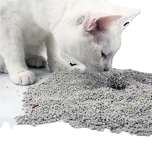 Directe Verkoop Van Hoogwaardige Kattenbakvulling Gemaakt Van Gemalen Bentoniet Met Gekleurde Deeltjes