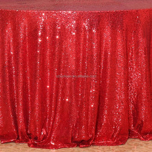 Khăn Trải Bàn Sequin Tròn Sáng Bóng Khăn Trải Bàn Sequin Bán Buôn Khăn Trải Bàn Sequin Đỏ - Product Image 4