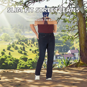 High Quality Men Slim Fit Vintage Winter 3D Light Denim Jeans Breathable Polyester/Cotton Fabric Solid Color Hip Hop Streetwear - Product Image 2