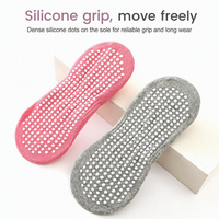 Chaussettes de yoga antidérapantes personnalisées avec logo pour femmes, en coton peigné respirant avec maille, chaussettes de maintien de la cheville pour Pilates, Barre, Danse, Sol à domicile