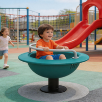 Chaise tournante de sécurité pour enfants avec structure en métal et alliage, grand siège pivotant pour les activités de maternelle, de terrain de jeux et de jardin