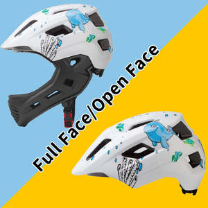 Casque <span class=keywords><strong>de</strong></span> vélo intégral pour enfants avec feu arrière, réglable, pour VTT et vélo <span class=keywords><strong>de</strong></span> route, équipement <span class=keywords><strong>de</strong></span> sécurité avec protection du menton - Product Image 2