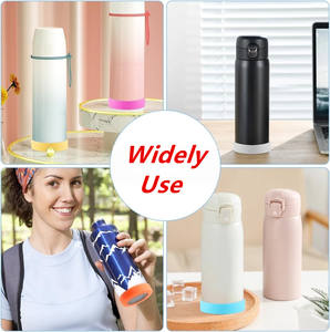 Dia 6-9cm dayanıklı ve darbeye dayanıklı silikon kap alt kapak kaymaz silikon taban koruyucu Tumblers, kupalar ve seyahat şişe kollu - Product Image 3