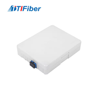 Caja de Terminación de Fibra Óptica TTI Mini para Montaje en Pared, Interior, FTB, 1 Núcleo, FTTH, Certificación ISO9001, Diámetro de Cable de 3.0 mm, 1 Puerto