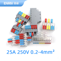 Mini borne de raccordement rapide en cuivre 2 entrées 2 sorties pour connecteur de câble de luminaire, câble rigide flexible SPL-1-2-3