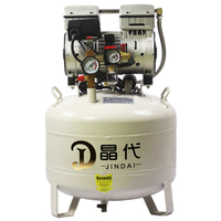 Compresseur d'air sans huile JD Silent 220V 1hp 800w -8l Pancake Dental Oil Free Oilless Compresor De Ar 30l 50l tank