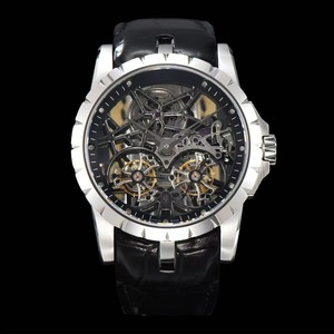 Mature High-end Business Luxury Sapphire Crystal Men's Rose Gold Double Tourbillon <b>Automatic</b> Mechanical Sports Watch - Product Image 3