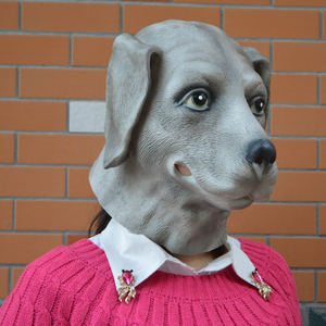 Masque tête de chien du zodiaque chinois pour Halloween, accessoire de tête animalière pour spectacle et défilé de mode - Product Image 3